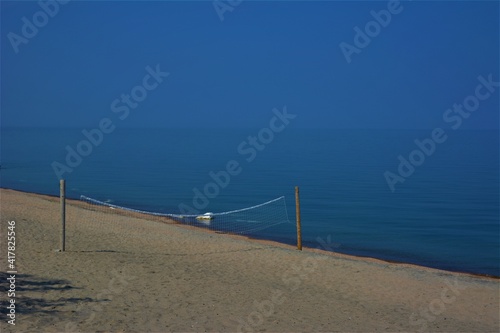 volleyball net on the beach