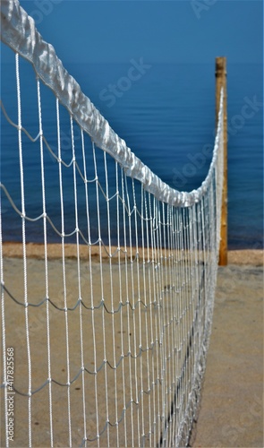 volleyball net on the beach