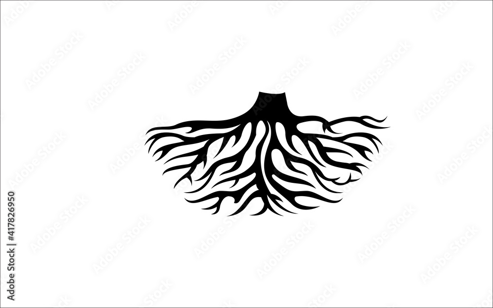 Obraz premium Creative abstract life root on white background vector logo design template