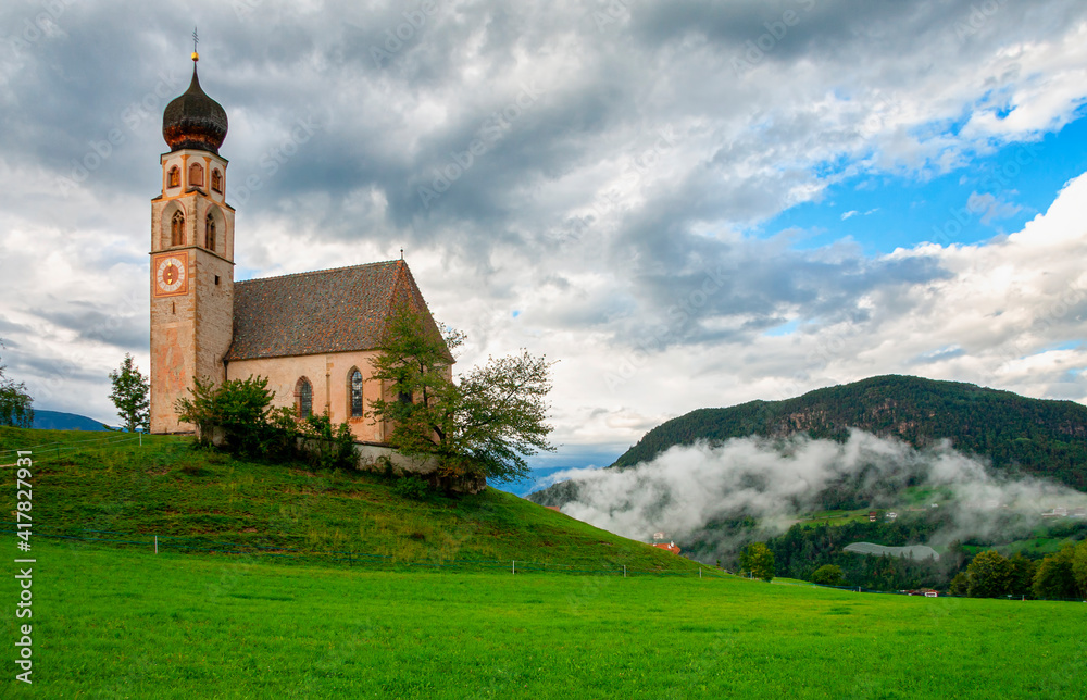 St. Konstantin church, Fie allo Sciliar, South Tyrol, Italy.
