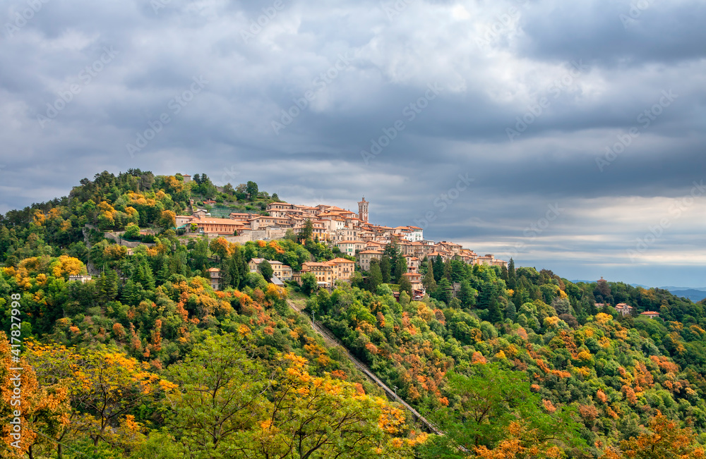 View of Sacro Monte in Varese (Varesino), Italy.