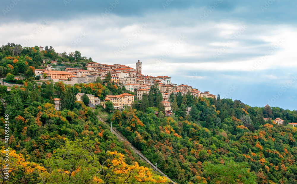 View of Sacro Monte in Varese (Varesino), Italy.