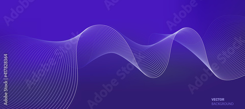 Business background lines wave abstract stripe design. Gradient background, purple mesh abstract, vector blurred soft blend color gradation.	
