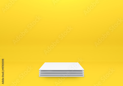 Abstract podium for producrt display. background product stand presentation 3d rendering. Premium Photo photo