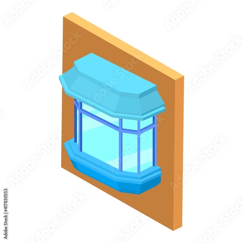 Fashion balcony icon. Isometric illustration of fashion balcony vector icon for web