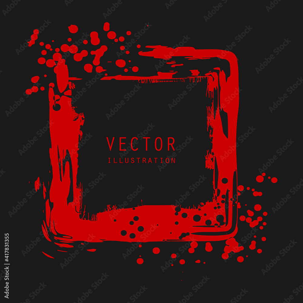 vector splats splashes and blobs of red ink paint in different shapes drips