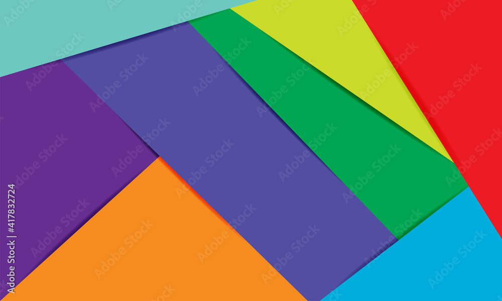 Background graphic pattern blue, purple, green, yellow, orange overlap.