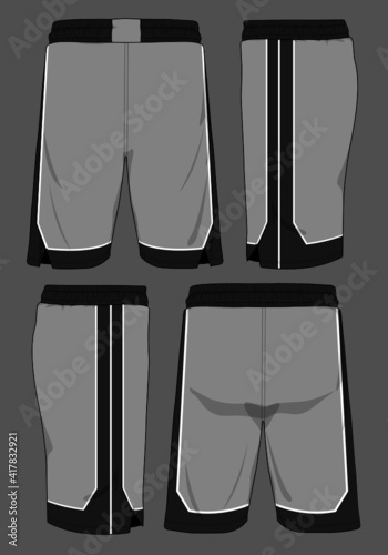 Basketball sports short template apparel