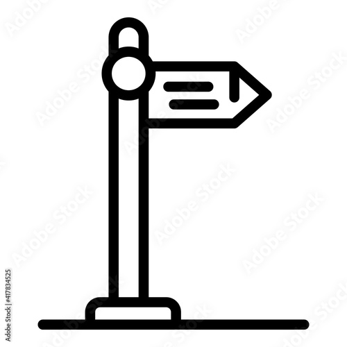 Subway indicator icon. Outline subway indicator vector icon for web design isolated on white background