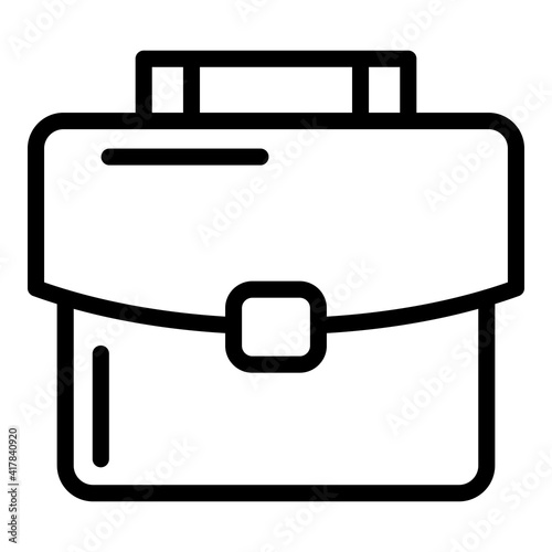 Suitcase icon. Outline suitcase vector icon for web design isolated on white background