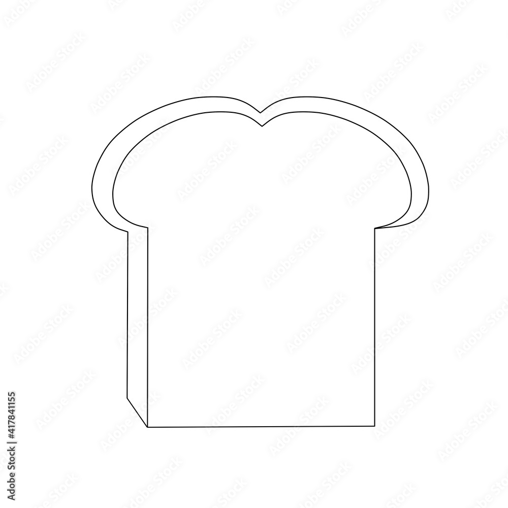 食パンのイラスト(線画) 食パンのイラスト(線画)