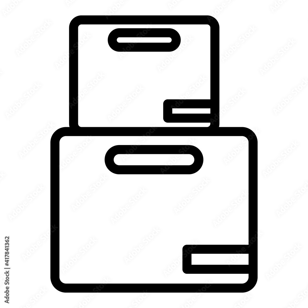 Letter boxes icon. Outline letter boxes vector icon for web design isolated on white background