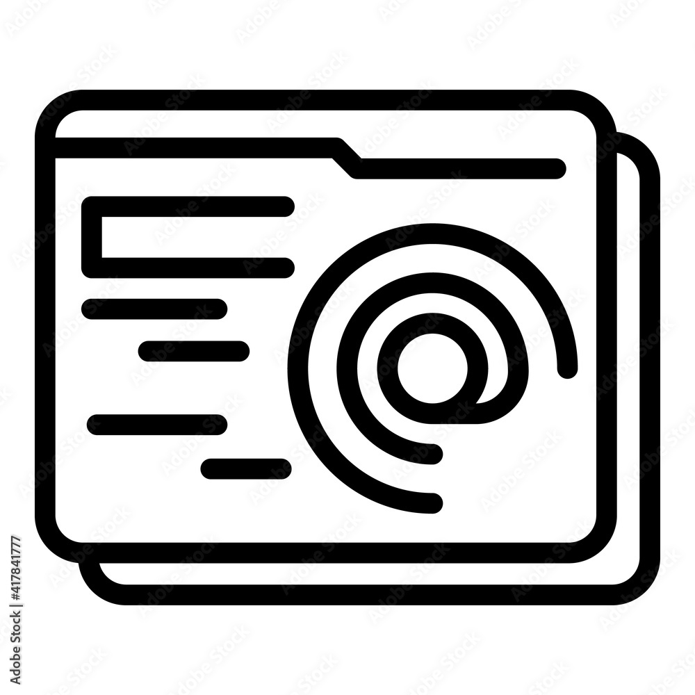 Text email icon. Outline text email vector icon for web design isolated on white background Text email icon. Outline text email vector icon for web design isolated on white background