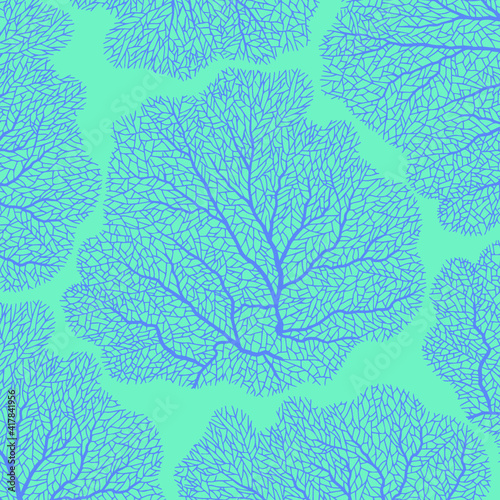 바다속 산호초 패턴, 벡터 일러스트