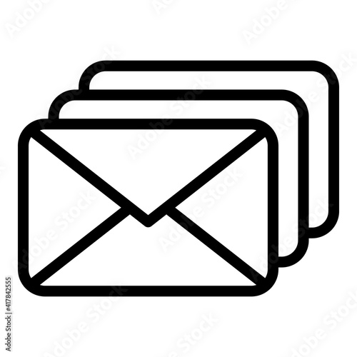 Support letters icon. Outline support letters vector icon for web design isolated on white background