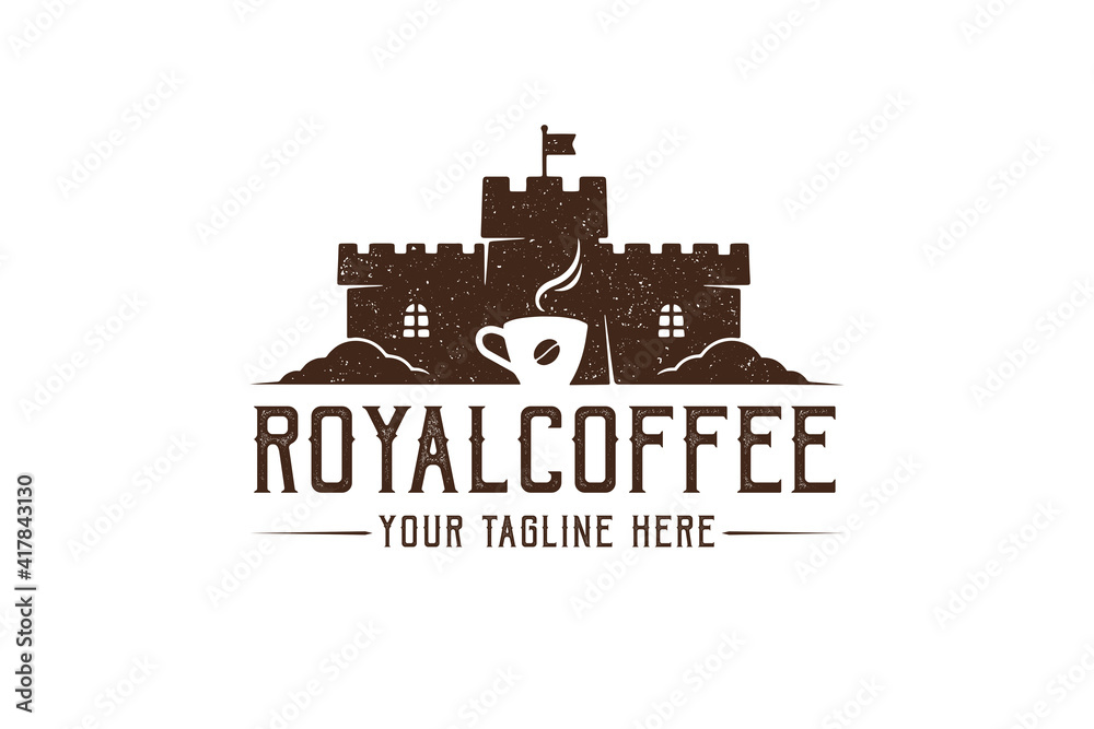 Coffee Castle Vector Logo Design