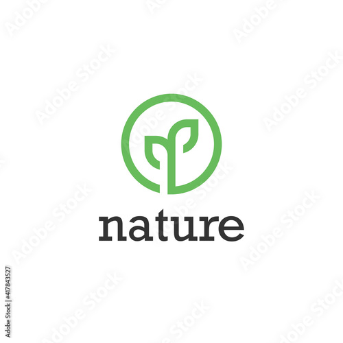 Plant Nature Symbol. Web Icon Logo Template Design Element.