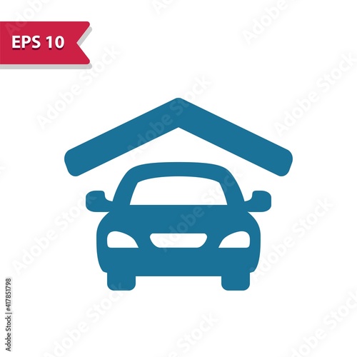 Garage, car icon