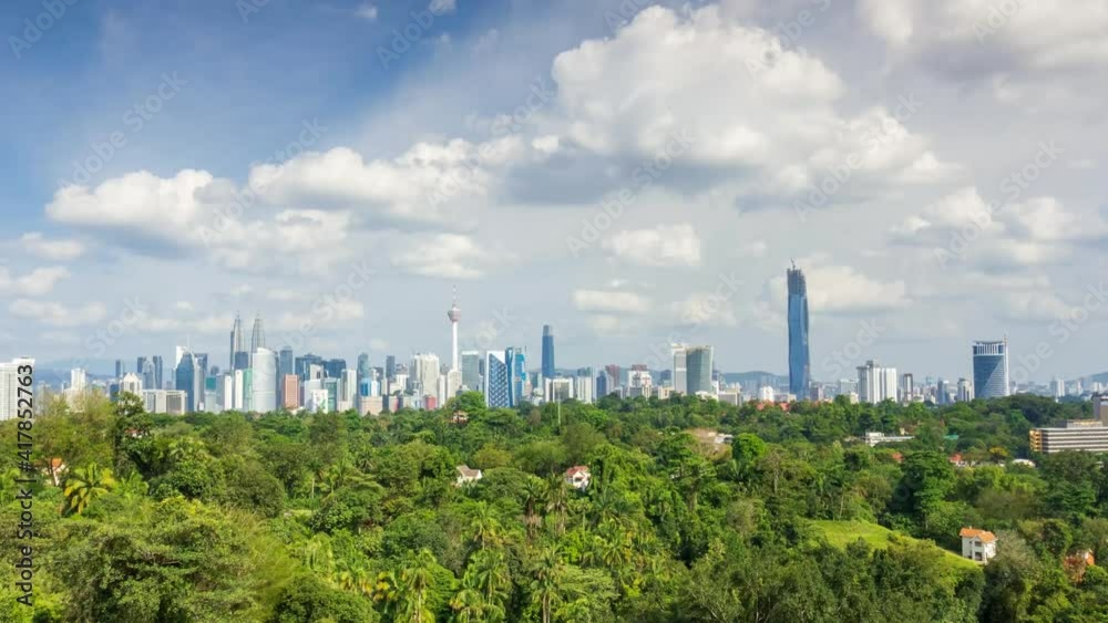 Time lapse of cloudy sky at Kuala Lumpur city skyline Time lapse of cloudy sky at Kuala Lumpur city skyline