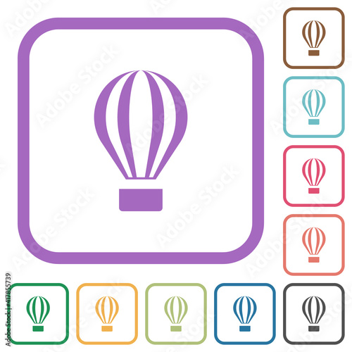 Air balloon simple icons