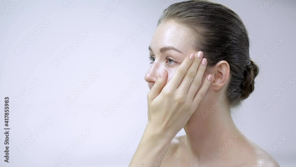 Closeup portrait of beautiful woman face Closeup portrait of beautiful woman face