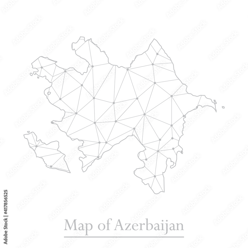 Vector map of Azerbaijan with trendy triangles design polygonal abstract. Vector illustration eps 10. Vector map of Azerbaijan with trendy triangles design polygonal abstract. Vector illustration eps 10.