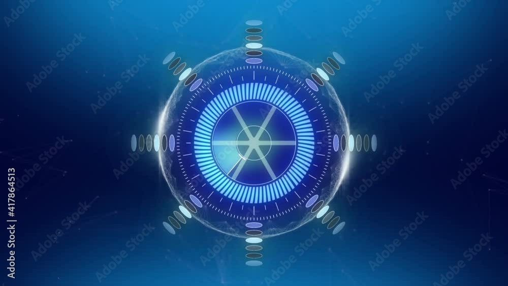 Animation of scope scanning and flashing lines on blue background Animation of scope scanning and flashing lines on blue background