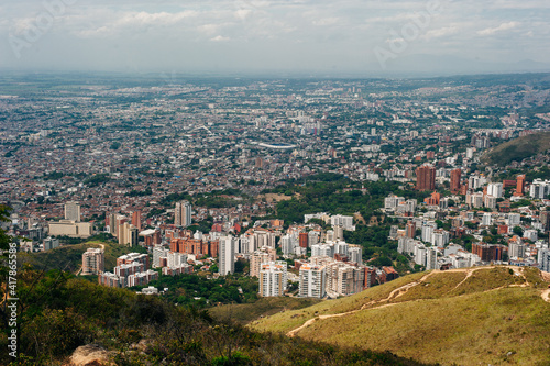 view over cali from tres cruces, Colombia photo