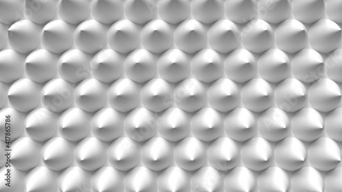 3d render pattern of white cones © Georgiy