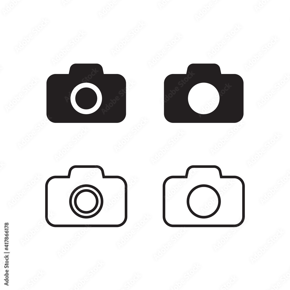 Photo camera icon. Vector camera illustration