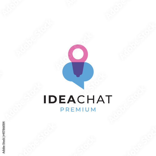 idea chat logo vector icon illustration modern style