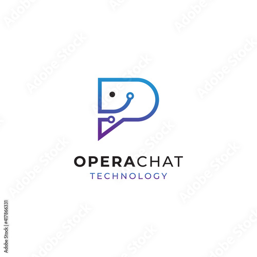 opera mask chat logo vector icon illustration line style