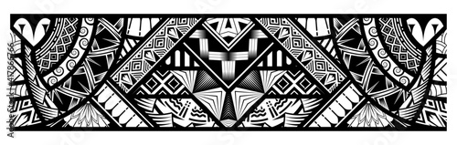 Abstract tribal art tattoo border