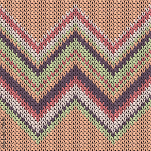 Modern zig zal lines knitted texture geometric