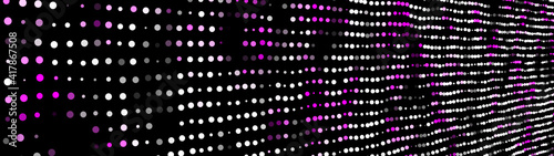 Gradient halftone horizontal illustrations. Digital image. Retro pattern with circles, dots, design element for wallpapers, backgrounds. 3D rendering