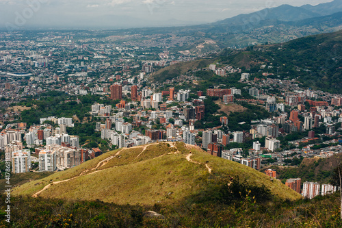 view over cali from tres cruces, Colombia photo