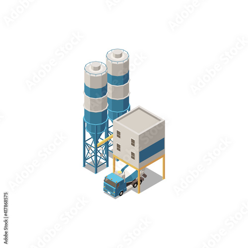 Concrete Production Towers Composition