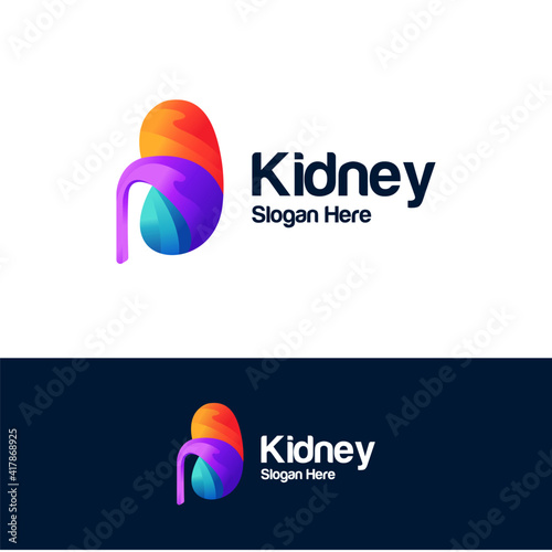 kidney logo design vector illustration