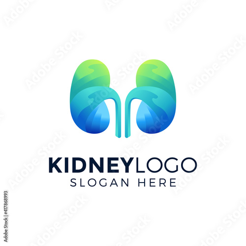 kidney logo design vector illustration