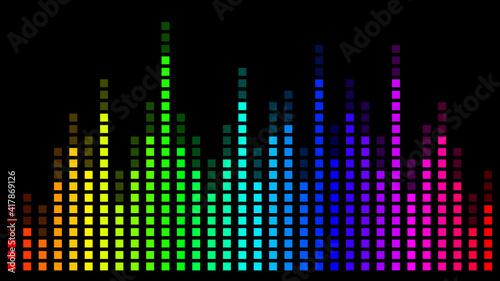 equalizer abstract background with squares