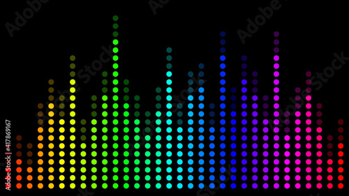equalizer abstract background with round