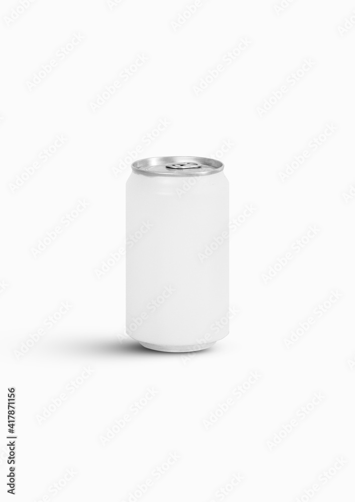 blank can aluminum mockup design for beverage branding and promotion. drink packaging design in realistic isolated on white background.