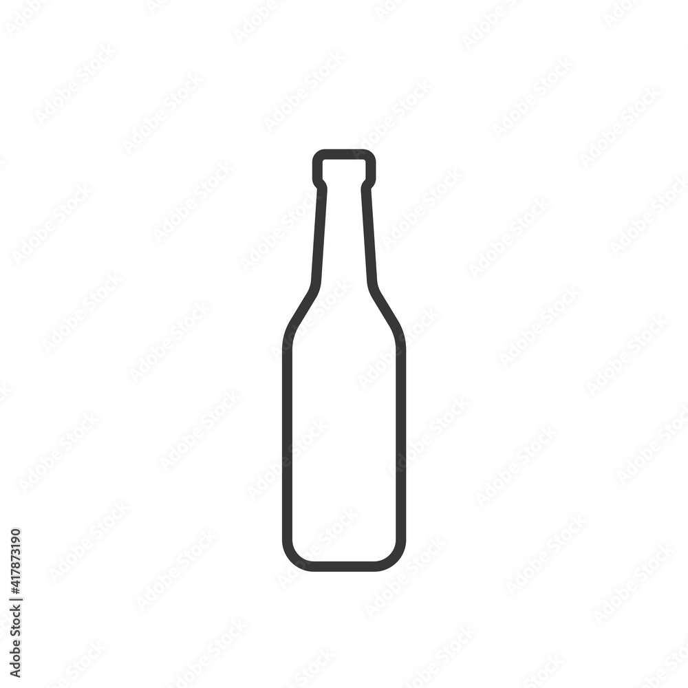 Water or Beer Bottle Vector minimal icon Water or Beer Bottle Vector minimal icon