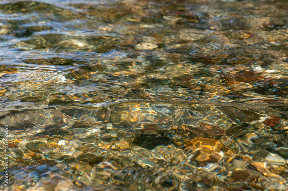 Clear lake water on a summer day