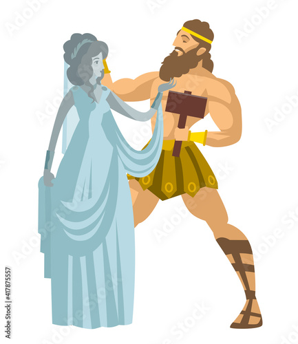 Pygmalion and galatea living statue mythology greek myth photo
