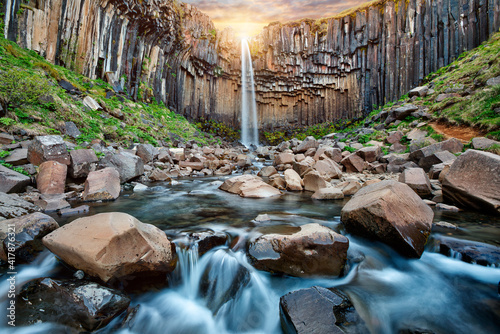 Famous Svartifoss Waterfall...