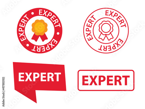 set of expert banners, labels, icons - vector illustration
