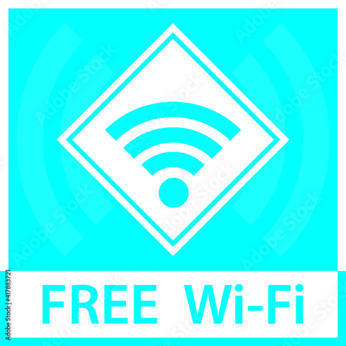 Wi-Fi symbol sign icon. Wi-Fi point. Zone wireless Internet network connection. Hotspot free Wi-Fi sign. Internet signal signs. Wireless icon. Vector illustration.