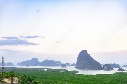 Viewpoint at Sametnangshe in  Phang-nga. photo