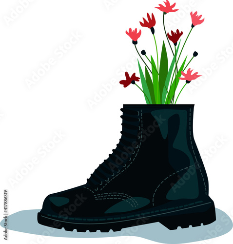 Boot with flowers, Spring in the boot